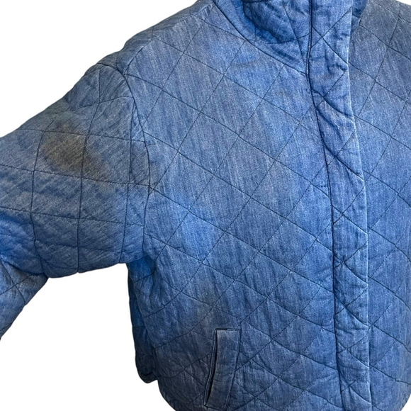 Women's Old Navy Lightweight Diamond Cotton Quilted Jacket, XXL, Blue - Picture 4 of 16